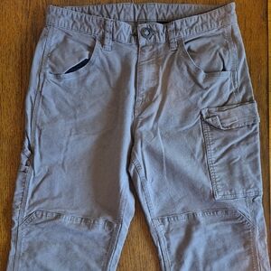 Volcom Men's/boys Tan Cargo Pants Waist Is 17 Inches And 29 Inches Inseam